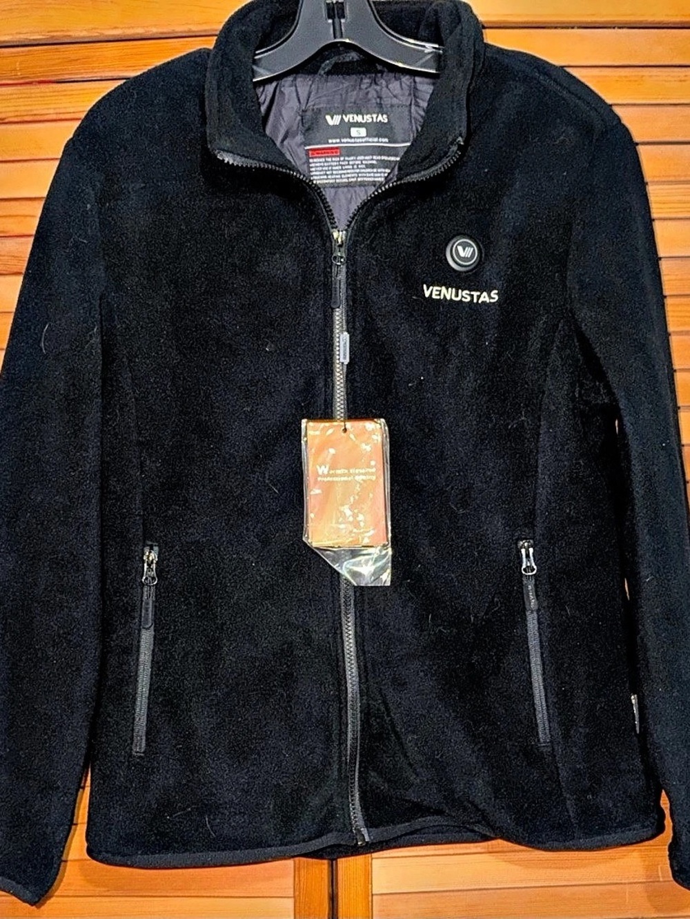 Venustas 6000 Heated Fleece Jacket in Black Small